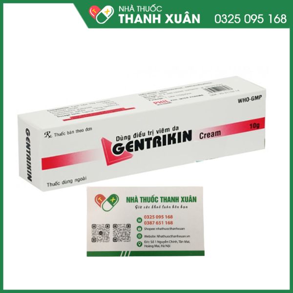Thuốc Gentrikin Cream - Thuốc trị viêm da, nấm da, hắc lào, lang beng